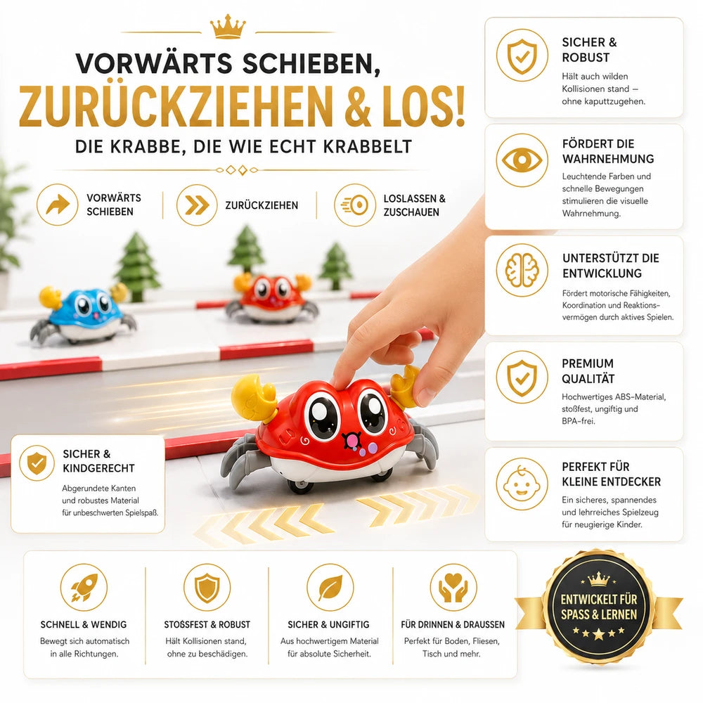 Krabbelino - Dein verrückter Wirbel Flitzer