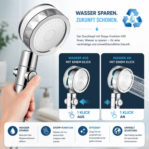 AquaBoost™ – Duschkopf für mehr Druck und weniger Verbrauch
