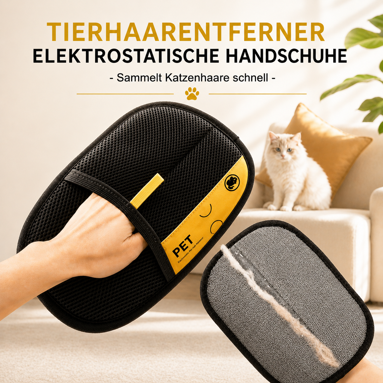 Fellora - Der Fellpflegehandschuh für ein sichtbar saubereres Zuhause