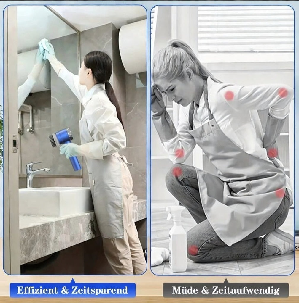 PowerClean Drehbürste – Dein Turbo-Helfer für blitzsaubere Küche & Bad!