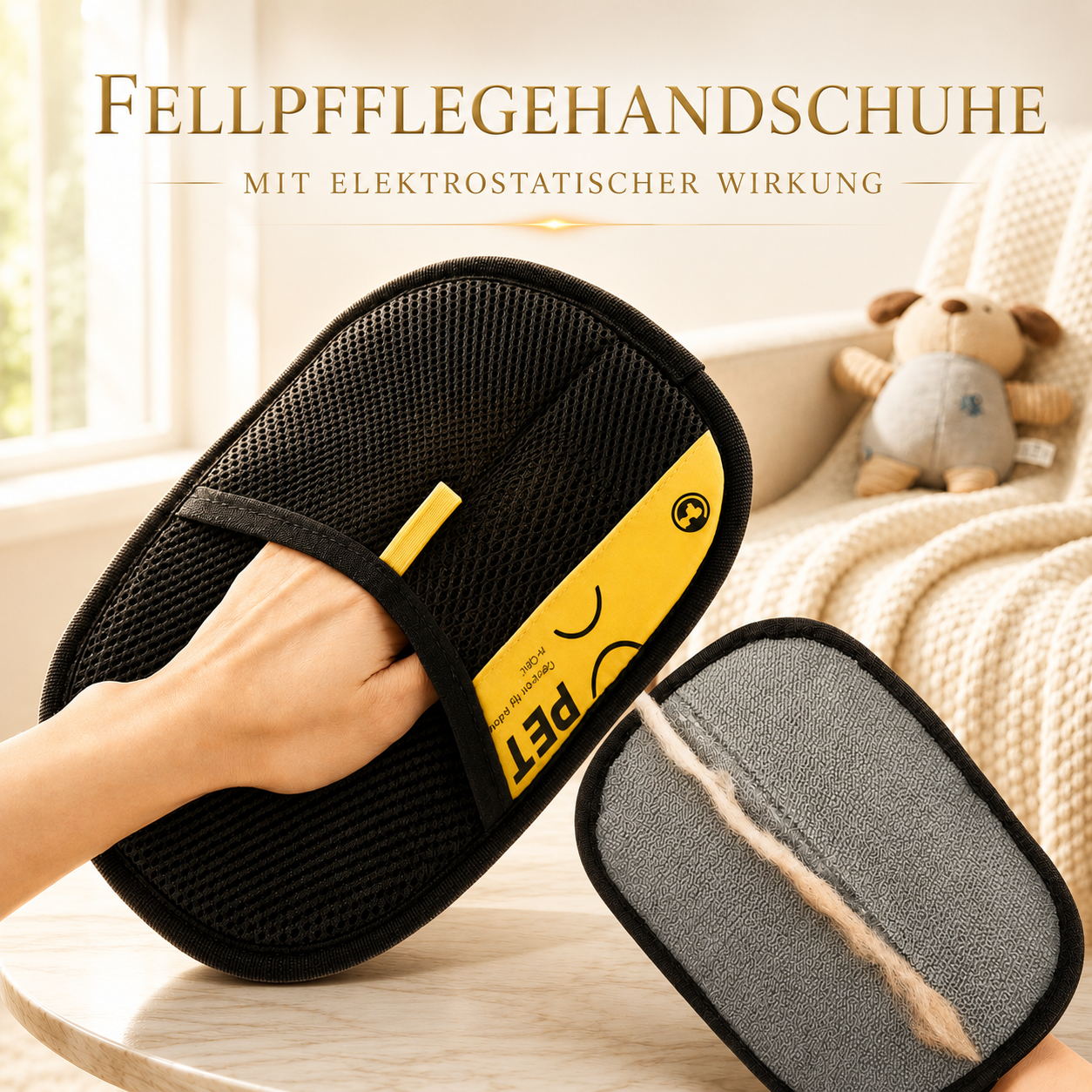 Fellora - Der Fellpflegehandschuh für ein sichtbar saubereres Zuhause