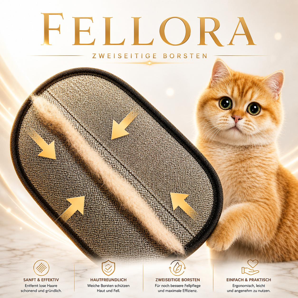 Fellora - Der Fellpflegehandschuh für ein sichtbar saubereres Zuhause